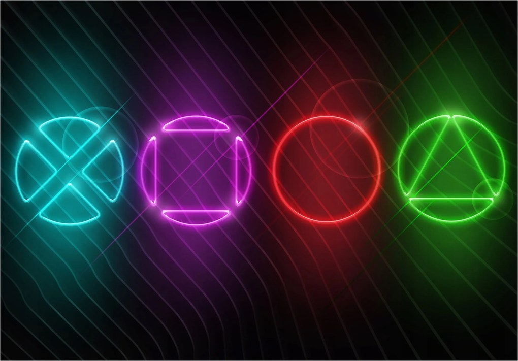 Fotótapéta Neon Geometria Stílus Modern szoba 250x175 +ragasztó
