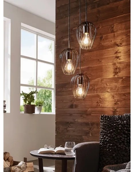 Eglo 49479 - Csillár NEWTOWN 3xE27/60W/230V