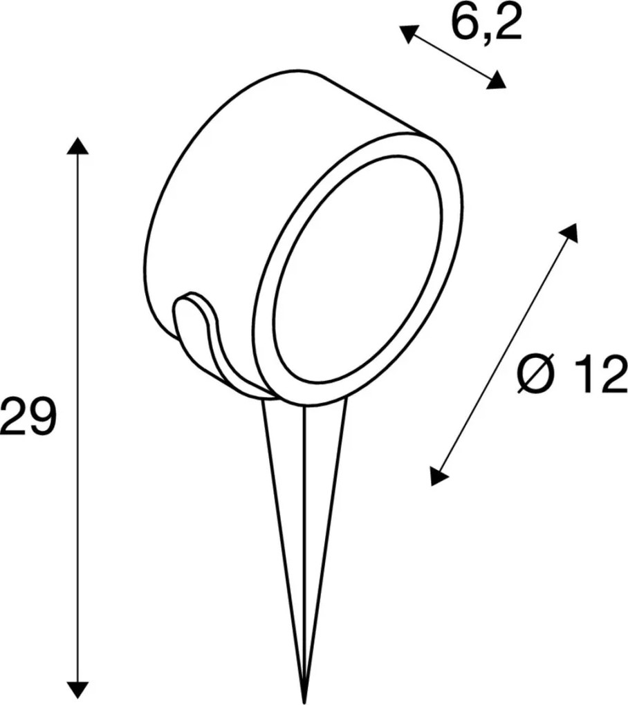 SLV 231525 SITRA Kültéri Növényvilágító Lámpa Antracit GX53 IP44