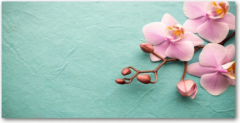 Fotó vászonkép edzett üveg Orchidea 140x70
