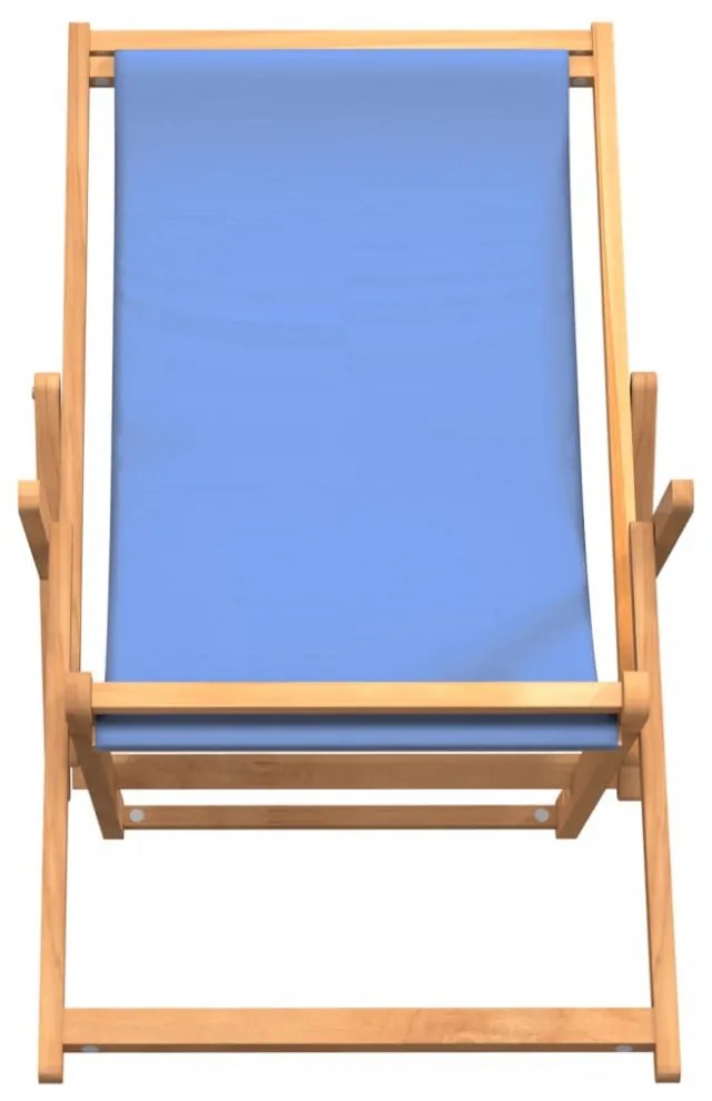 kék tömör tíkfa összecsukható strandszék