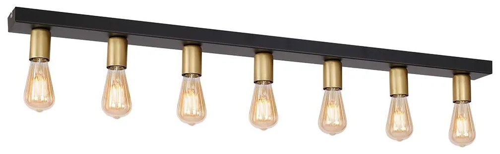 Spotlámpa FILO 7xE27/60W/230V fekete/arany