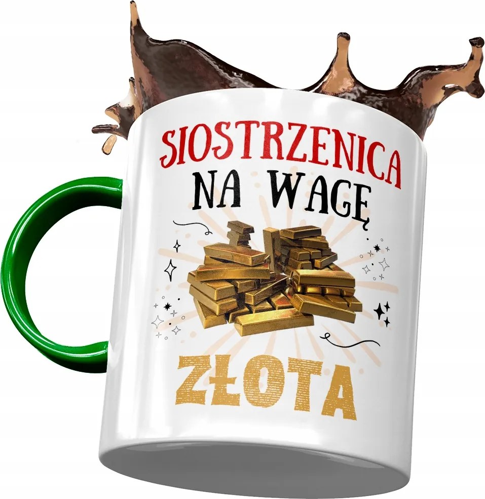 Zöld Bögre Unokahúgnak Születésnapra Ajándék Nyomtatott Fotóval