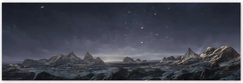 Poszterek 200x66 Éjszakai csodálatos hegyek