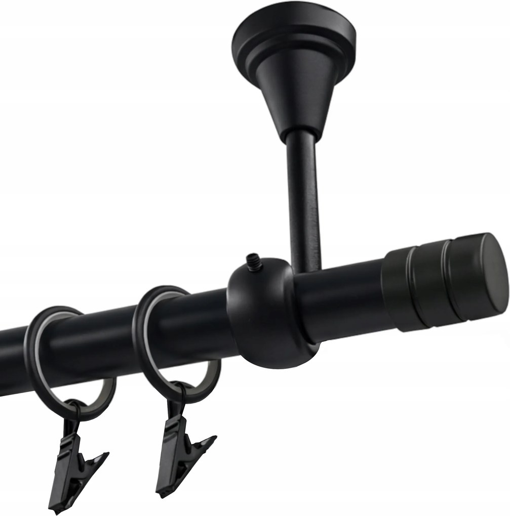 Mennyezeti Függönykarnis Fém 19mm Fekete 360cm Luna Maró