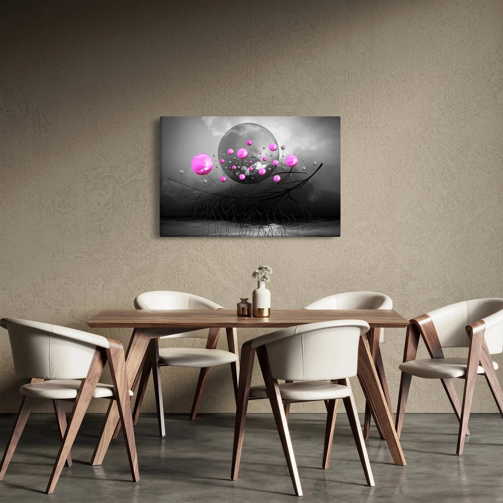 Rózsaszín gömbök képe (90x60 cm)