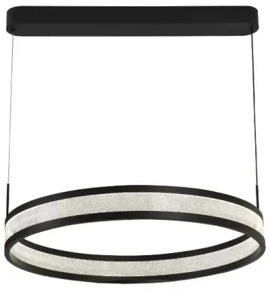 LED dimmelhető csillár zsinóron LED/45W/230V fekete + távirányítás