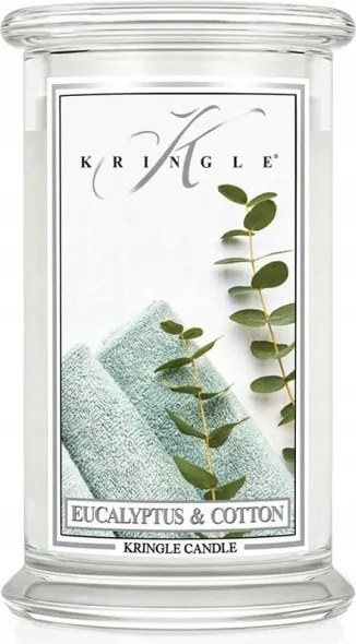 Eucalyptus Cotton Kringle Candle nagy gyertya két kanóccal (624g)