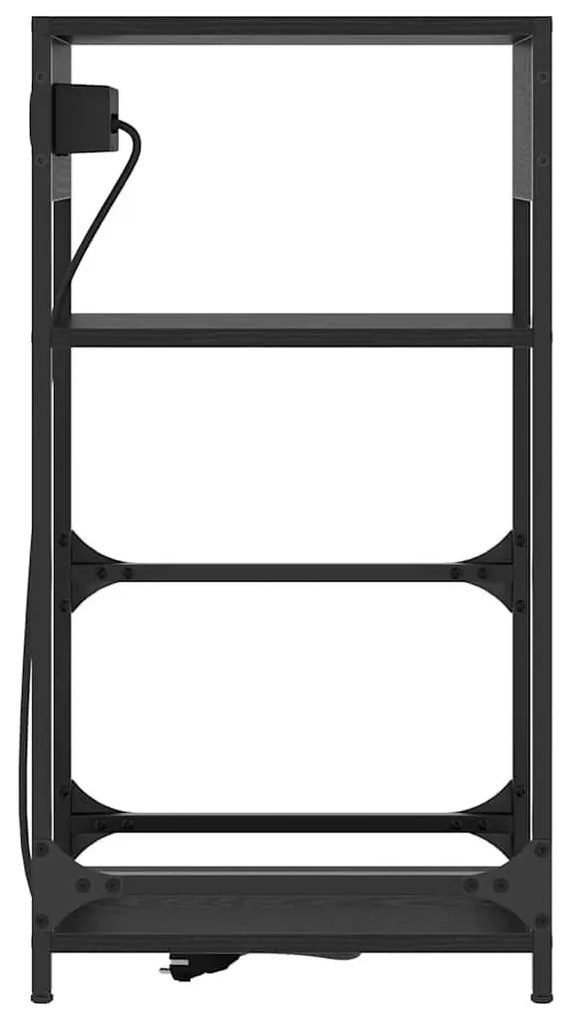 Éjjeliszekrény fiókkal Musta tammi 40 x 27 x 76 cm Faanyag