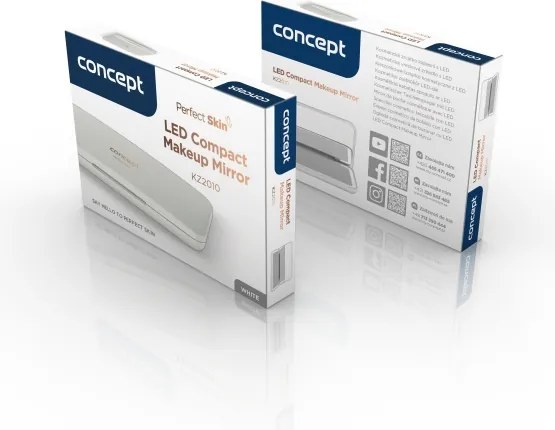 Concept KZ2020 - PERFECT SKIN LED kozmetikai tükör, 1,5W/5V, 300 mAh, fekete