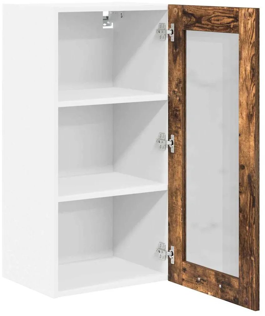 Függő szekrény Riga 2 pcs Füstölt tölgy 40 x 31 x 80 cm Faanyag