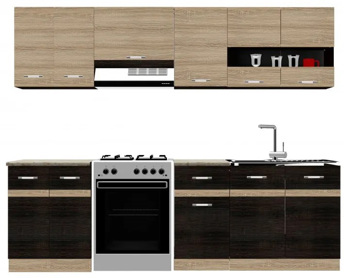 Salandra Elemes konyha kétajtós felsőszekrény sonoma 60 x 60 x 30 cm