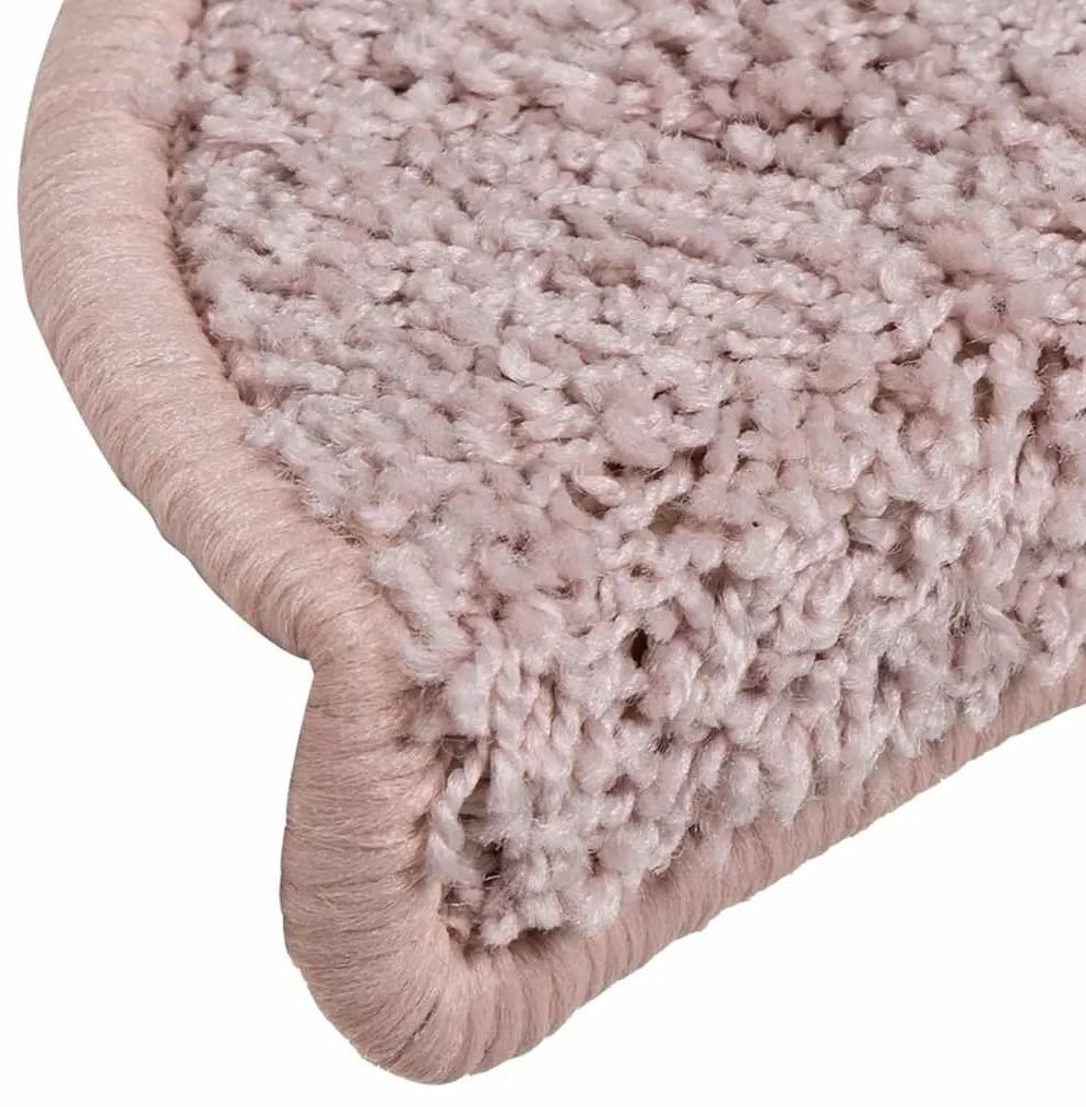 30 db világos rózsaszín félkör alakú lépcsőszőnyeg 56 x 17 x 3 cm