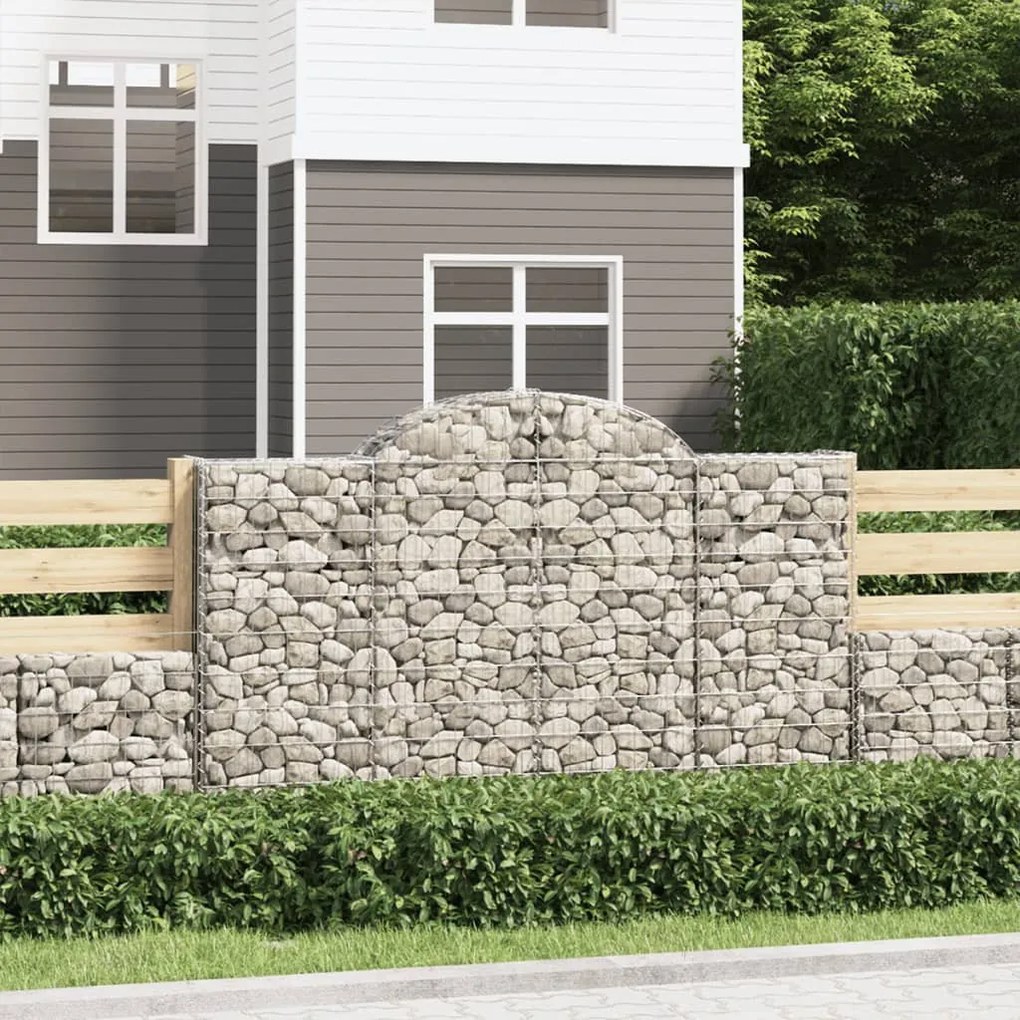 18 db íves horganyzott vas gabion kosár 200x50x120/140 cm