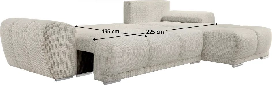 Univerzális ülőgarnitúra, krémszínű, KERIM ROH