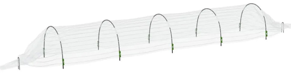 3 db üvegszál és polipropilén hálóalagút 1,5 x 5 m