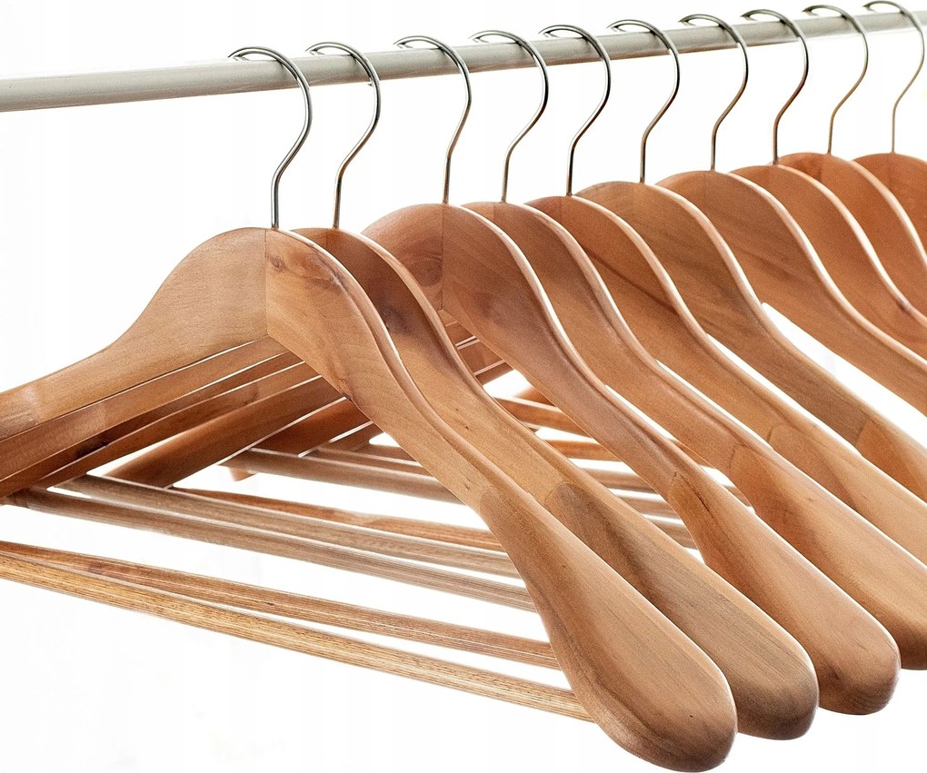 Ruhaakasztó Kabátok Fa Akasztók Ruhatár Szekrény 6db