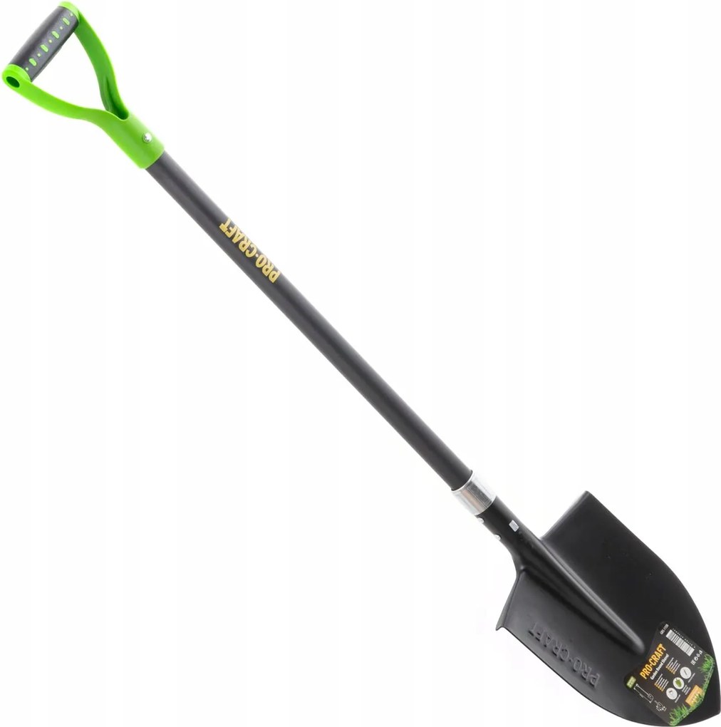 Szív alakú ásó, kovácsolt, gravírozott, 22 cm (lábnyomok) Procraft GRS-1150