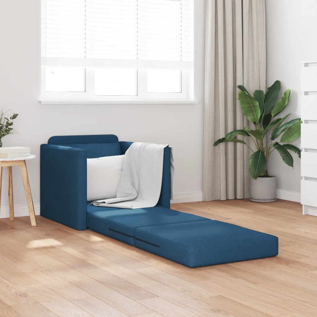 Pad Sofa Ágy 2-in-1 Kék 74x77x81 cm Szövet
