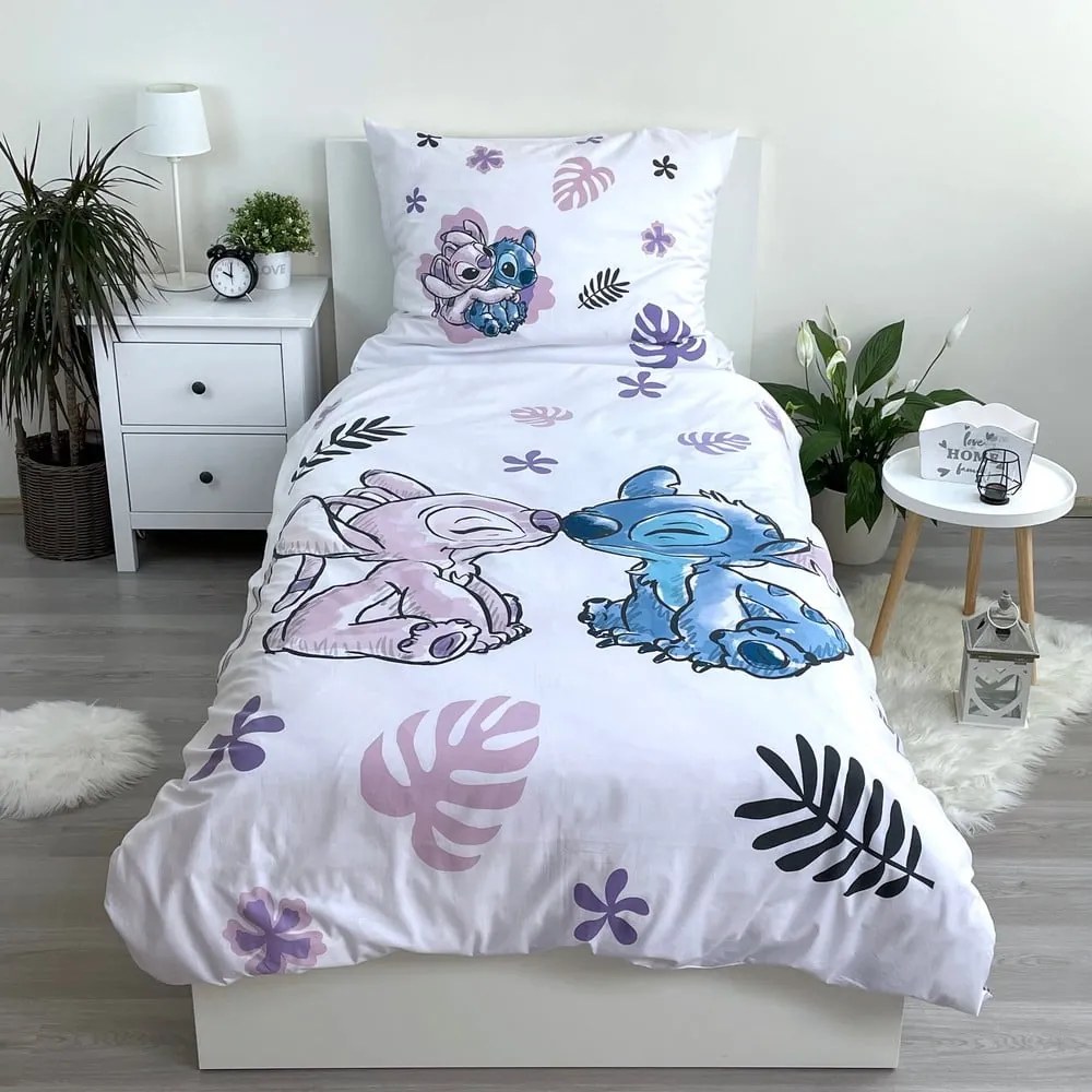 Egyszemélyes pamut gyerek ágyneműhuzat 140x200 cm Lilo and Stitch – Jerry Fabrics