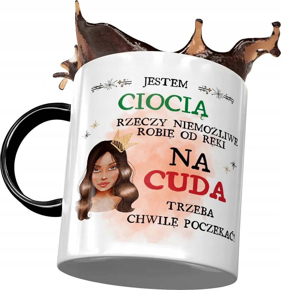 Fekete Bögre Nagynéni Születésnap Ajándék Nyomtatott Fotóval