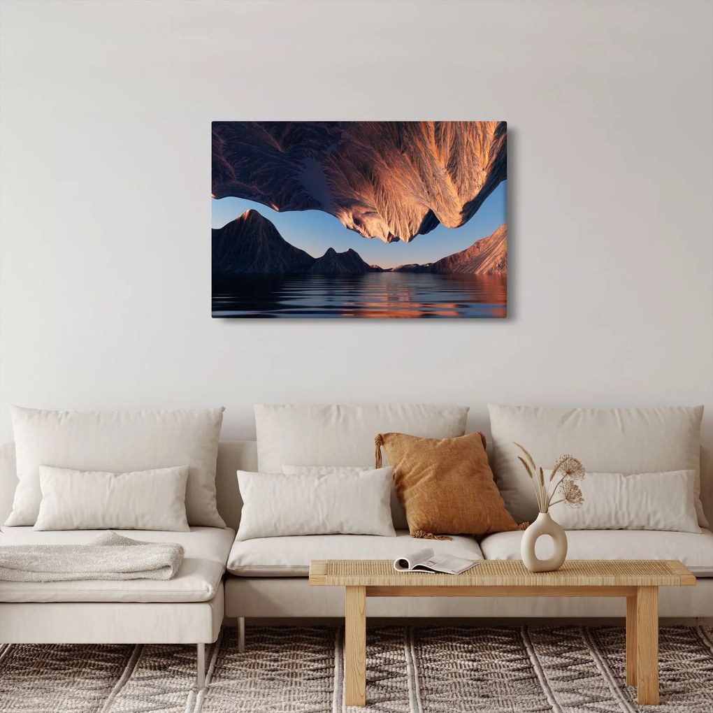 Kép - 3D sziklák (90x60 cm)