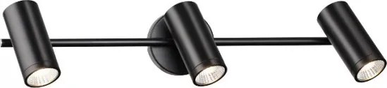 RENDL BOGARD III fali lámpa matt fekete 230V LED 3x5W 40° 3000K