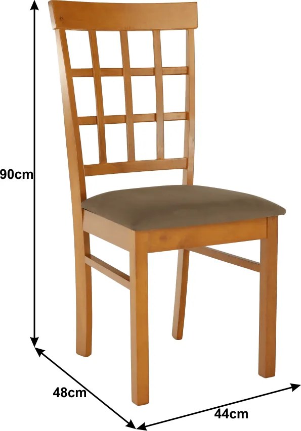 Szék, cseresznye/bézsbarna, GRID NEW