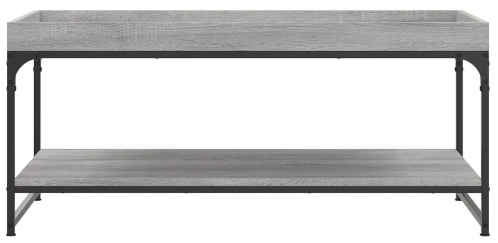 Szürke sonoma szerelt fa dohányzóasztal 100x49x45 cm