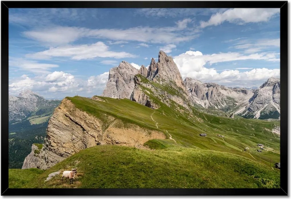 Poszterek keretben 60x40 Bárány a hegyekben Hegyek Kilátás