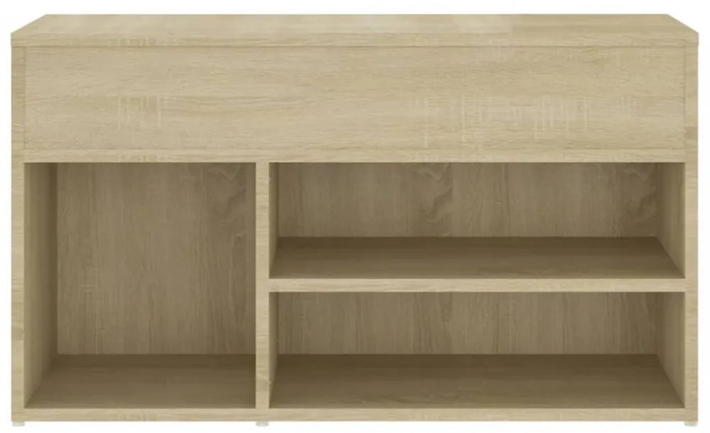 sonoma tölgy színű szerelt fa cipőtároló pad 80 x 30 x 45 cm