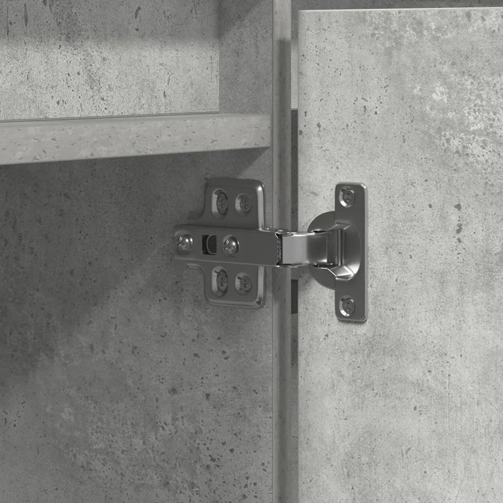 TV szekrény LED beton szürke 180x38x49 cm műgyanta