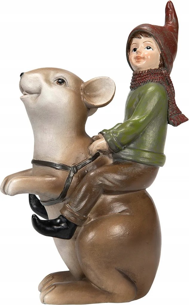 Karácsonyi Figura Kobold Alakú 16cm magas