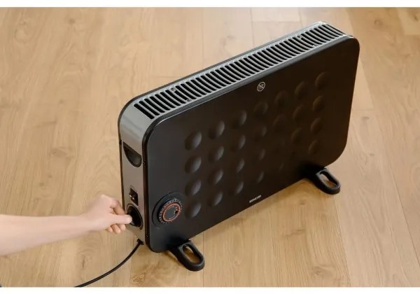 Sencor - Elektromos konvektoros fűtés 750/1250/2000W/230V termosztát IP24 fekete