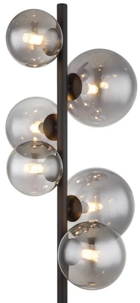 Globo 56133-6S - LED Állólámpa RIHA 6xG9/3,5W/230V füstös/fekete