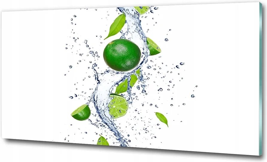 Fotó üvegkép Eper a víz alatt 125x50