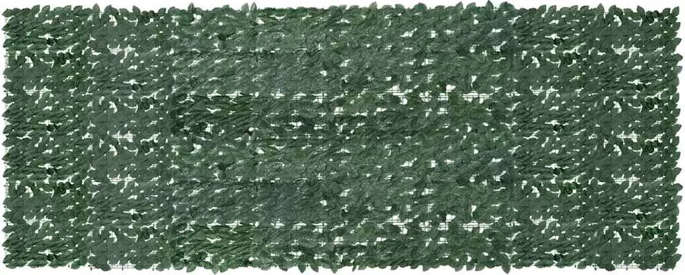 vidaXL sötétzöld leveles erkélyparaván 400 x 150 cm