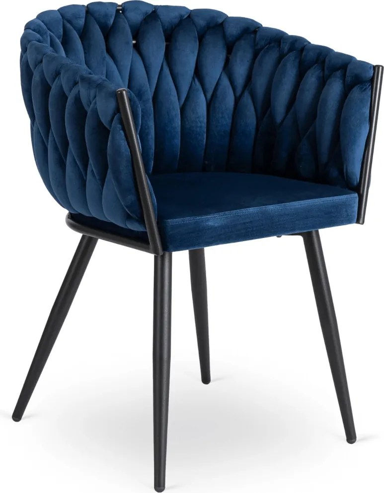 Sötétkék Bársony Étkezőszék ELENA