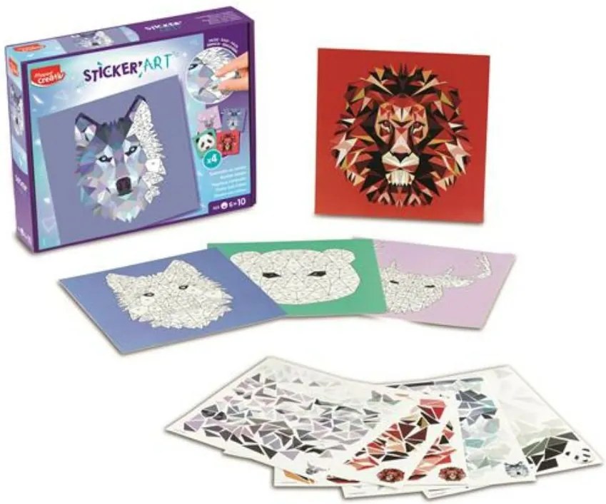 Kreatív matricás készlet, állatok, MAPED CREATIV Sticker' Art (IMAC907055)