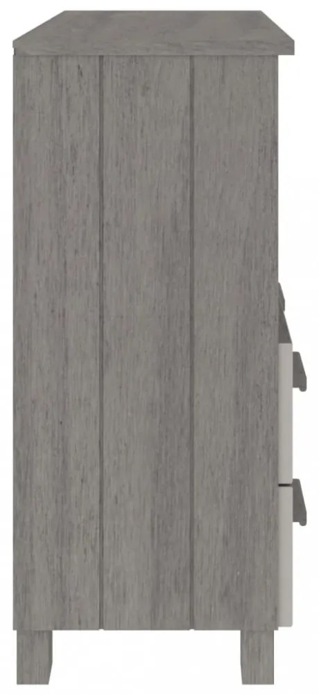 HAMAR világosszürke tömör fenyőfa tálalószekrény 85x35x80 cm
