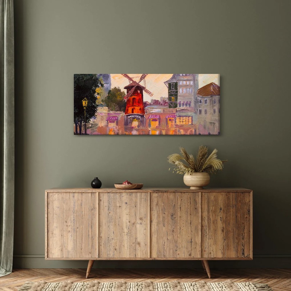 Kép - Moulin rouge, Párizs, Franciaország (120x50 cm)