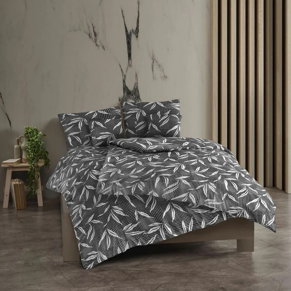 Kvalitex Pamut ágynemő Osaka szürke, 220 x 200 cm, 2 db 70 x 90 cm