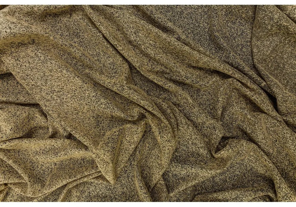 Bézs-aranyszínű átlátszó függöny 140x245 cm Carmine – Mendola Fabrics
