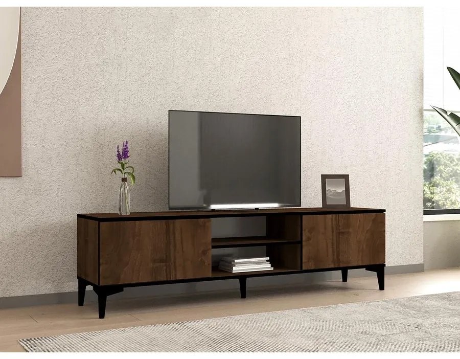 TV szekrény Erem - Walnut, Black