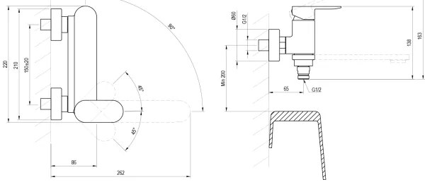 Ravak X070451 - Kádcsaptelep CHROME fényes króm