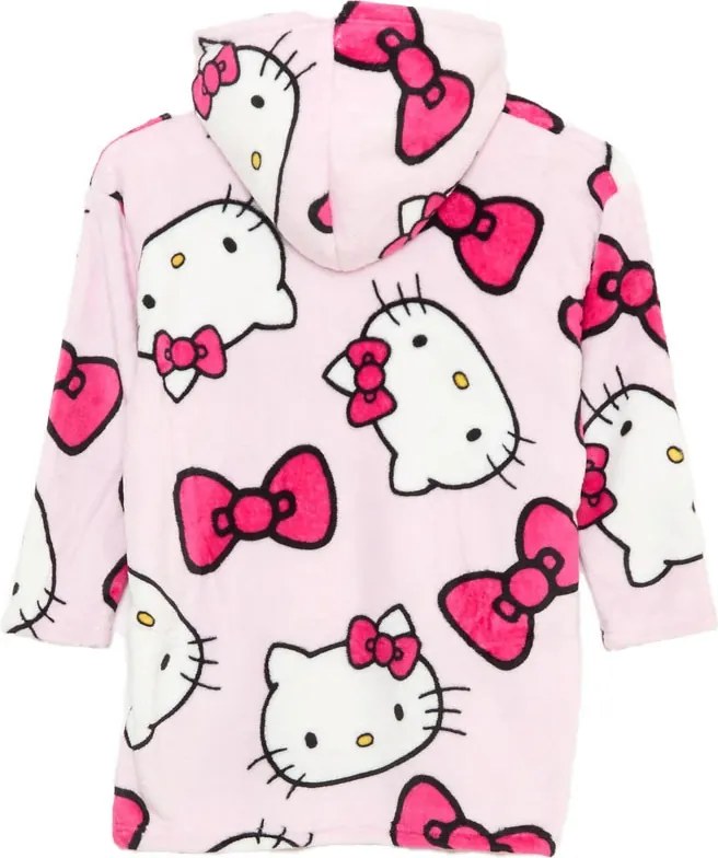 Hello Kitty Bow belebújós plüss polár takaró, poncsó 7-14 év