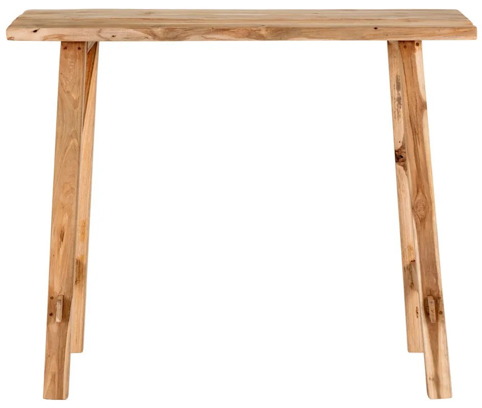 Girona Konzolasztal, teak fa, natúr, 90x40x80 cm