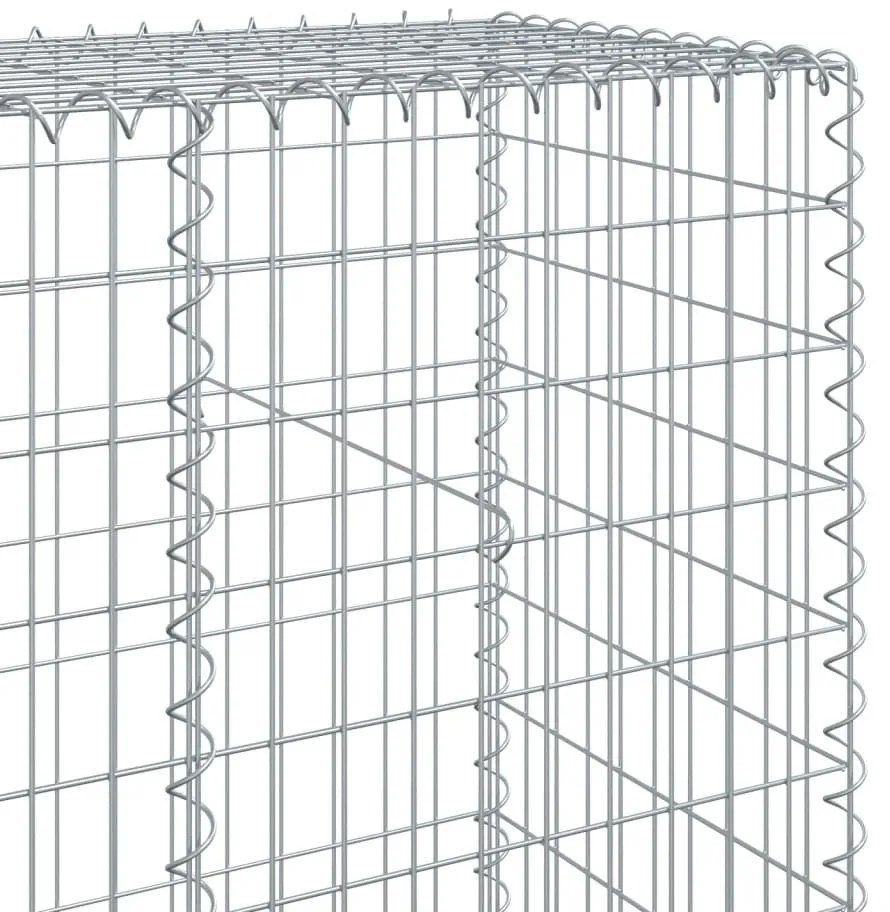 horganyzott vas gabion kosár fedéllel 500 x 50 x 200 cm