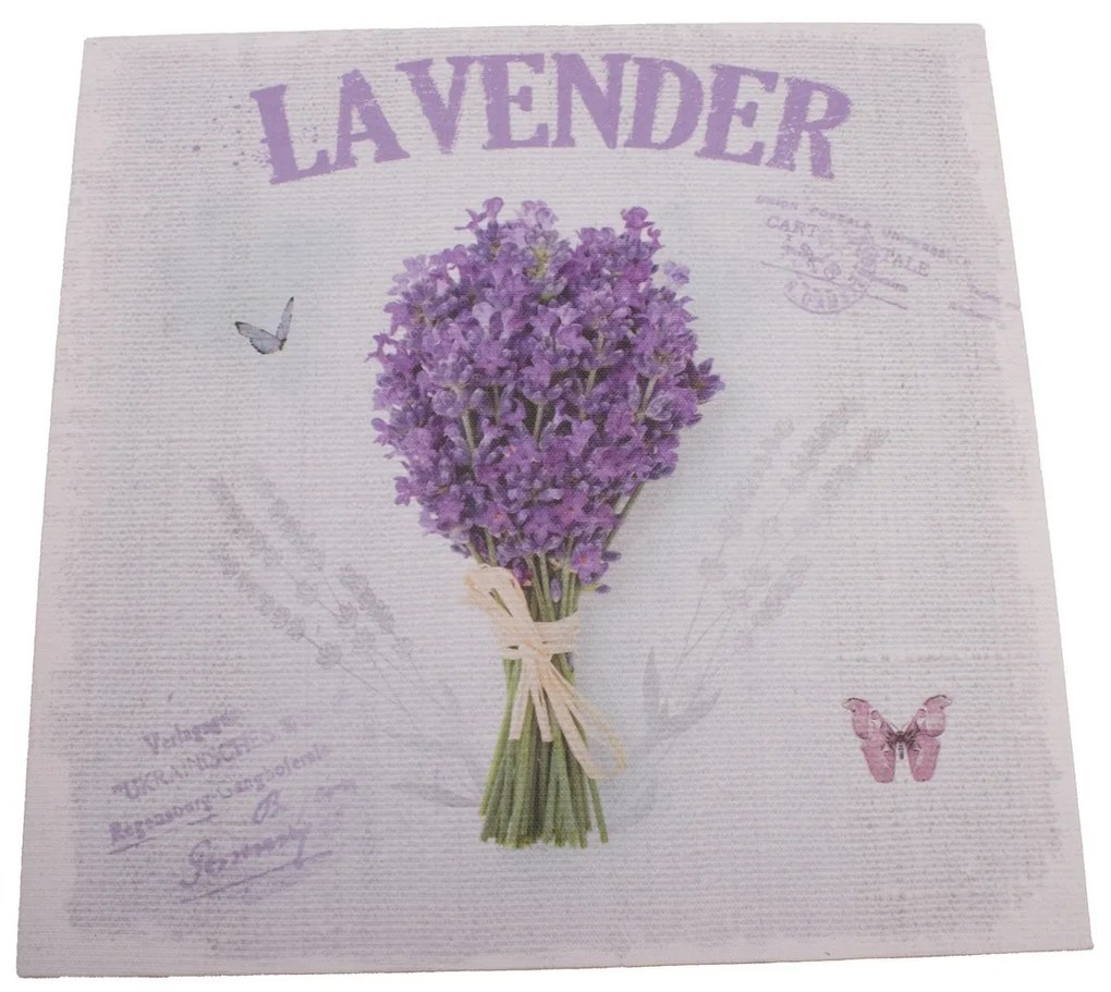 Lavender vászonkép, 28 x 28 cm