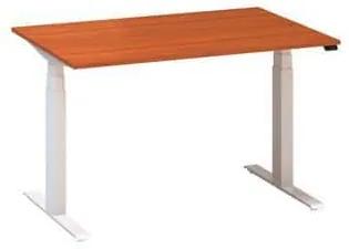 Alfa Office  Alfa Up állítható magasságú irodai asztal fehér lábazattal, 120 x 80 x 61,5-127,5 cm, vadcseresznye mintázat%